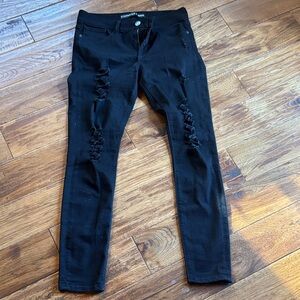 Express Black Ripped Jeans
